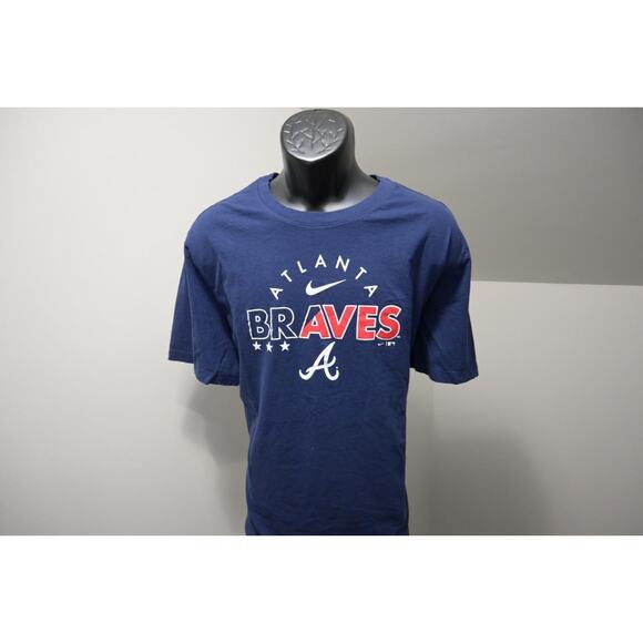 Nike Other - Nike Gym Shirt Athletic MLB Atlanta Braves Blue Blue Short Sleeve Mens Sz 2XL